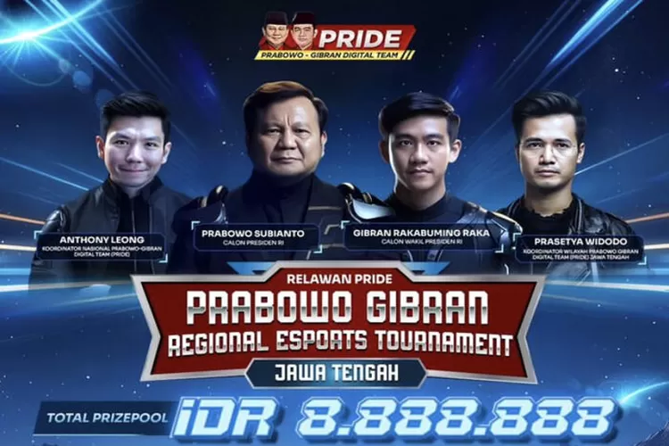 Poster Prabowo Gibran Esports Tournament. (Tangkap layar Instagram/@relawanpride.esports)