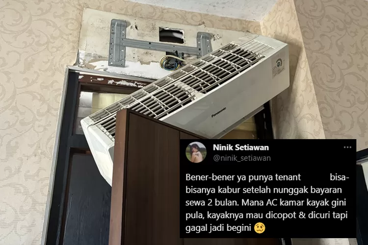 Kondisi apartemen yang disewakan oleh warganet bernama Ninik pasca kaburnya sang penyewa (Twitter/X @ninik_setiawan)
