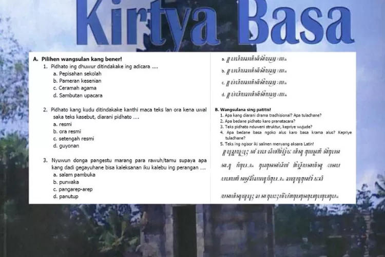 Bahasa Jawa kelas 9 halaman 82-90 Kirtya Basa Latihan Ulangan Akhir Semester Ganjil Wulangan 1, 2, 3