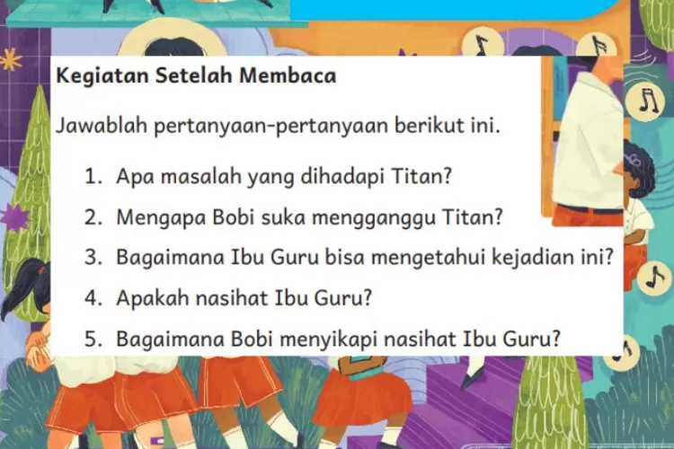 Bahasa Indonesia kelas 5 Bab 8 halaman 175 Kurikulum Merdeka: Analisis cerita Titan dan Bobi dalam teks 'Berhenti Menggangguku'