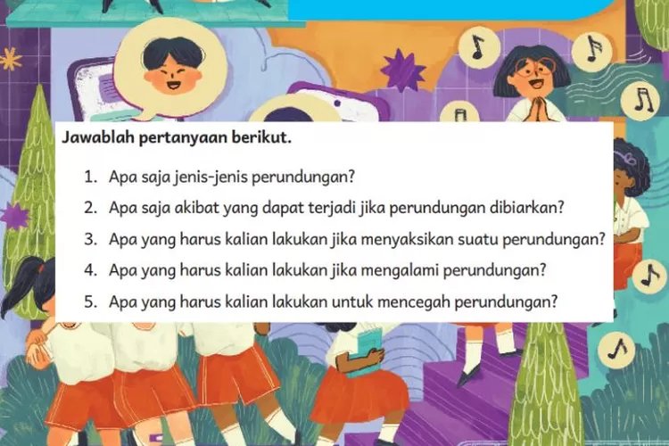 Bahasa Indonesia kelas 5 Bab 8 halaman 180 Kurikulum Merdeka: Jenis perundungan, akibat, dan pencegahannya