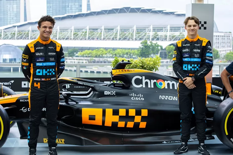 Pembalap tim McLaren yaitu Lando Norris dan Oscar Piastri (McLaren)