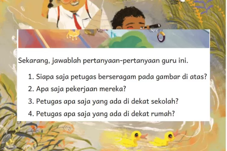 Bahasa Indonesia kelas 1 Bab 8 halaman 200 Kurikulum Merdeka: Analisis petugas berseragam berdasarkan gambar
