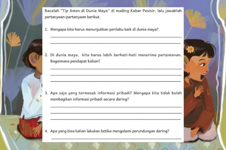 Bahasa Indonesia kelas 6 Bab 8 halaman 207 Kurikulum Merdeka: Analisis bacaan 'Tip Aman di Dunia Maya' dengan jawab pertanyaan