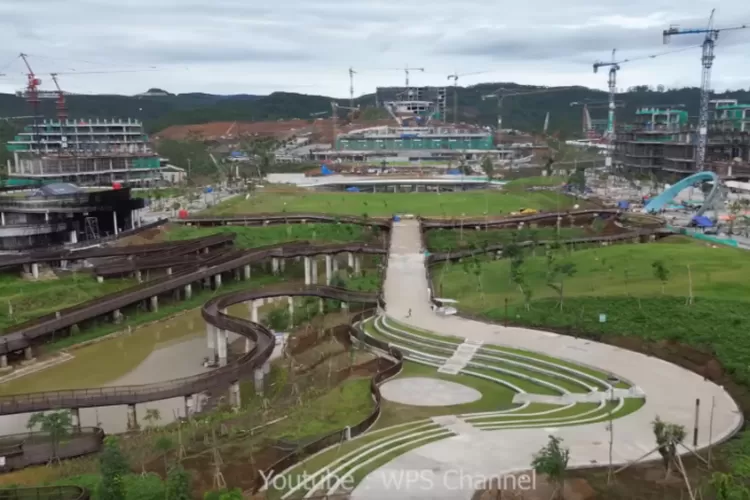 Progres pembangunan Plaza Ceremony di IKN (YouTube WPS Channel)