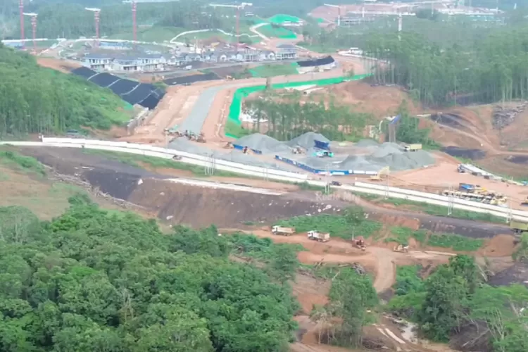 Progres Pembangunan Jalan Sumbu Kebangsaan di IKN (YouTube Robie Mrg)