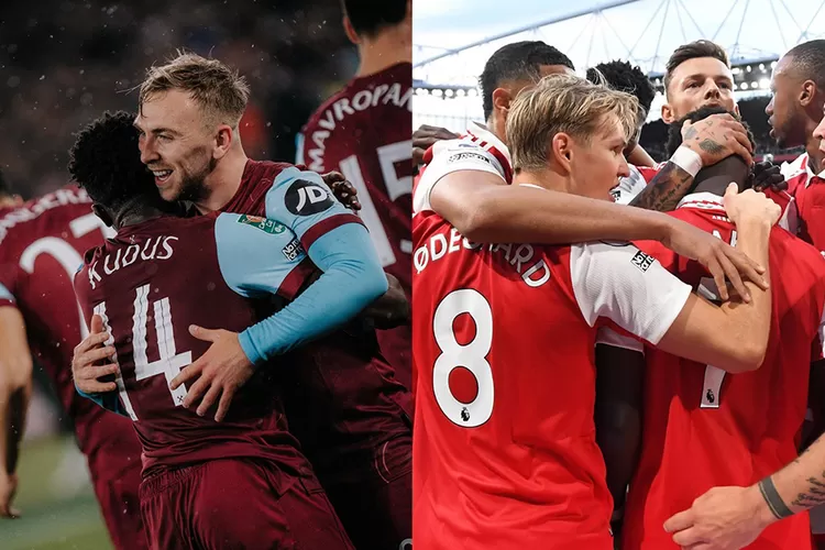 Pekan ke 24 Liga Inggris akan mempertemukan West Ham dengan Arsenal (Instagram @westham @arsenal)
