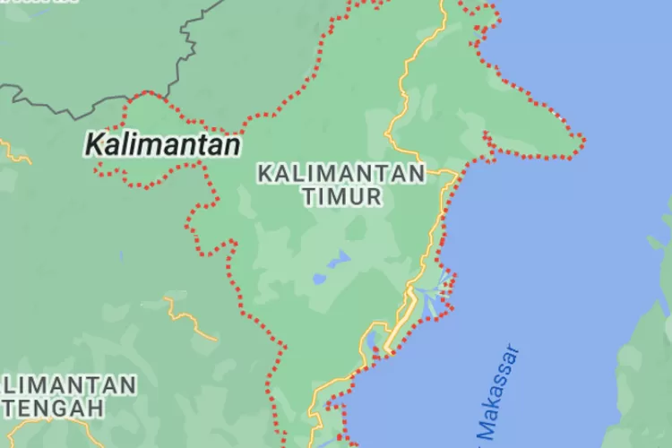 Kalimantan Timur Resmi Bentuk Kota Baru Seluas 497,57 Km2 (Tangkap Layar google.maps.com)