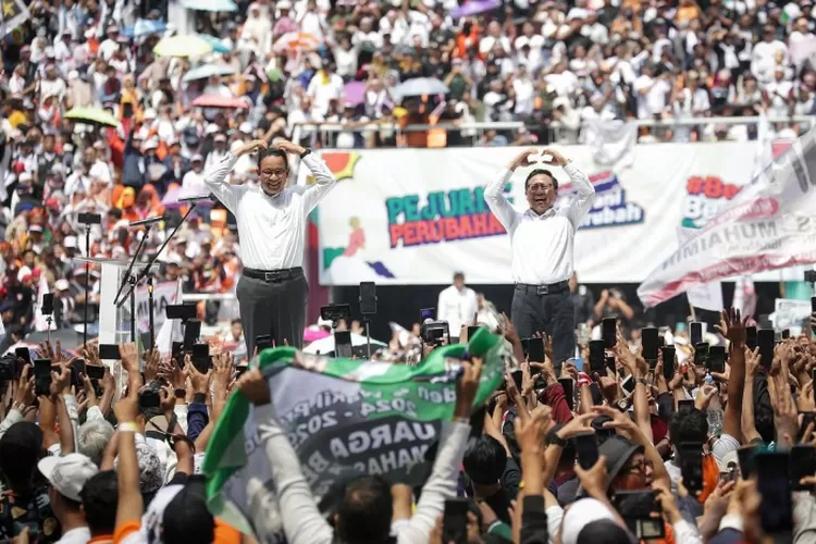 Anies Baswedan dan Muhaimin Iskandar Saat Kampanye Akbar di Jakarta International Stadium (JIS) pada 10 Februari 2024 (Instagram @cakiminow)