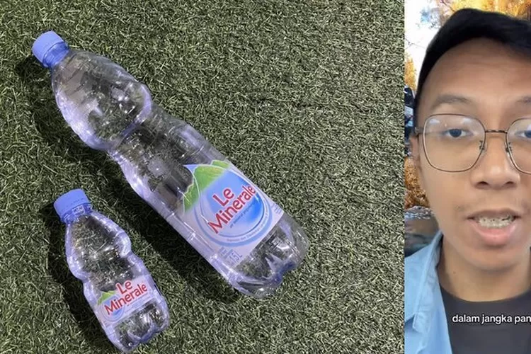 Kolase sosok Arif Rifqiansyah dan Botol Air Minum Le Minerale kemasan 330 ml dan 1,5 L.  (Kolase Tangkap layar Instagram/@arifrfq dan dok. Ist)