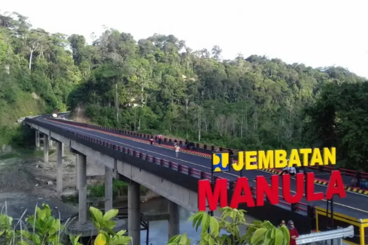 Jembatan Manula, jembatan penghubung Bengkulu-Lampung yang diselesaikan dalam 4 tahap konstruksi (sahabat.pu.go.id)
