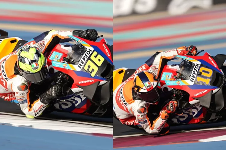 Joan Mir dan Luca Marini dalam MotoGP Qatar 2024 (Honda Racing Corporation)