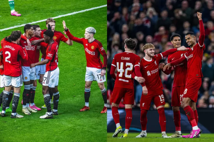 Manchester United vs Liverpool di Babak Perempat Final FA Cup 2023-2024 (Instagram @manchesterunited dan @liverpoolfc)