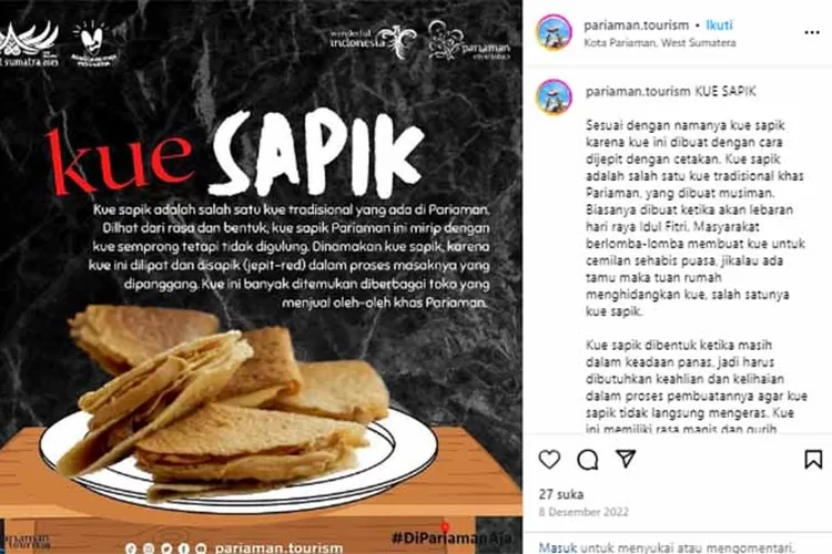 Daftar Kue Tradisional Hari Raya idul Fitri Paling Terlezat dan Ikonik Kas Sumatera Barat yang Wajib Ada Dihidangkan di Rumah 