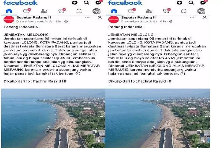 No Debat! Sumbar Bangun Jembatan di Padang Tapi Mangkrak Sampai Akhir Zaman Dibiarkan Jadi Bangkai Tak Bertuan