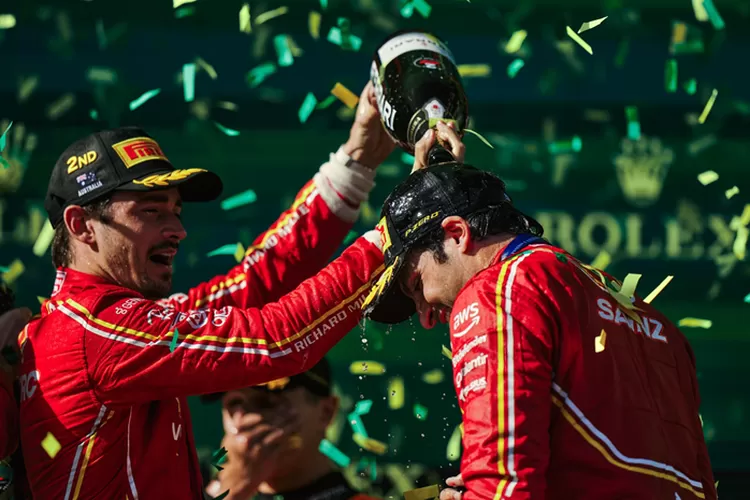Ferrari berhasil finis 1-2 dalam balapan F1 GP Australia 2024 (Scuderia Ferrari)