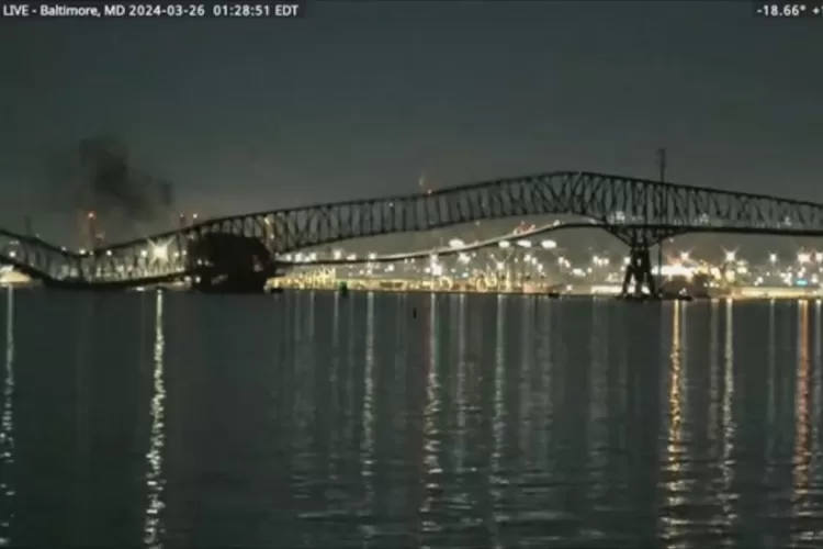 Fakta kapal kargo Singapura yang menabrak Jembatan Francis Scott Bay