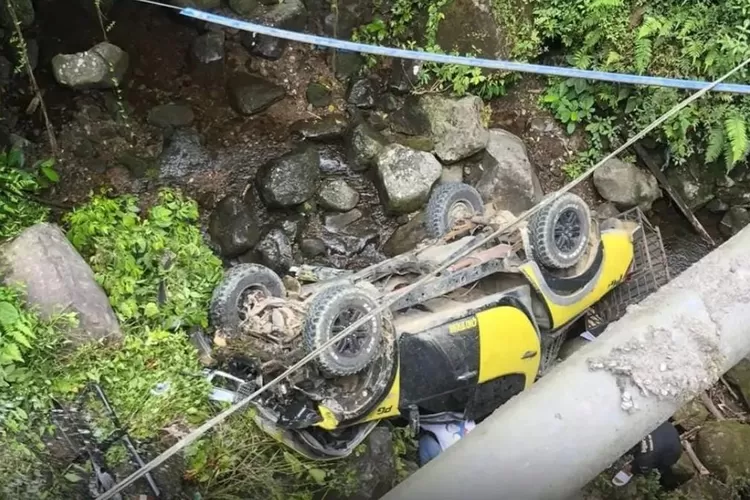 Truk Mitsubishi Triton Terjun ke Jurang Lembah Anai Sumatera Barat, Lima Orang Luka-luka (IST)