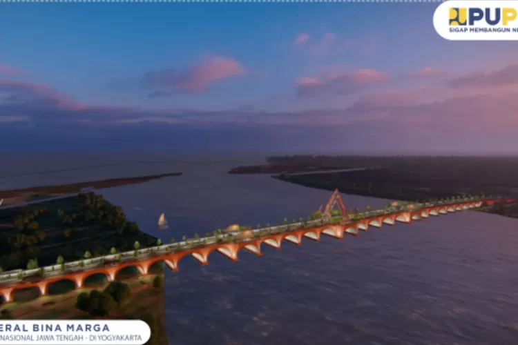 Jembatan Pandansimo, jembatan terpanjang di zona megathrust selatan Jawa(binamarga.pu.go.id)