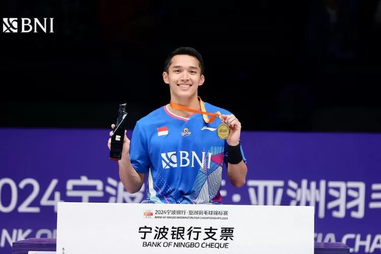Jonathan Cristie juara Badminton Asia Championships 2024 (Instagram @badminton.ina)