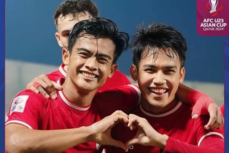 Timnas Indonesia U-23 cetak sejarah setelah berhasil lolos ke babak 8 besar Piala Asia U-23 2024. Foto: AFC Asiancup