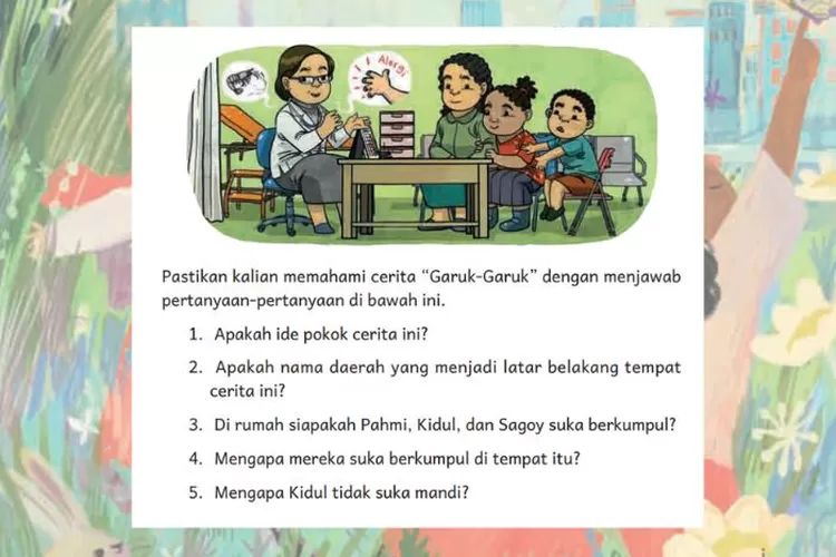 Bahasa Indonesia kelas 4 SD halaman 185 186 Kurikulum Merdeka: Analisis teks cerita 'Garuk-Garuk'