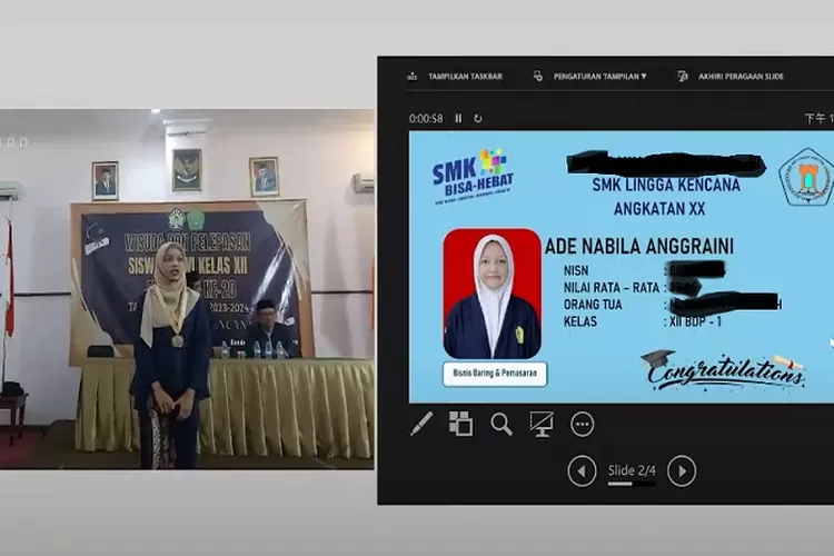 Almarhumah Ade Nabila Anggraini, Salah Satu Korban Tewas dalam Kecelakaan Maut di Subang (Channel YouTube SMA Lingga Kencana)