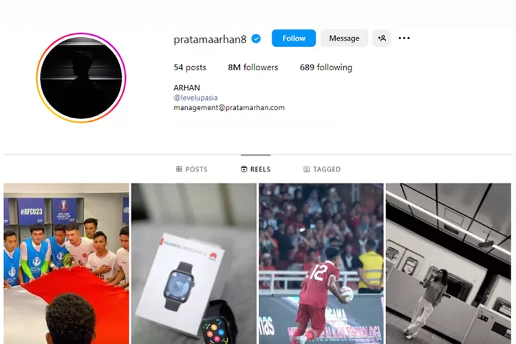 Bek sayap kiri Timnas Indonesia, Pratama Arhan memiliki jumlah followers terbanyak dibandingkan rekan-rekannya. (Instagram/@pratamaarhan8)