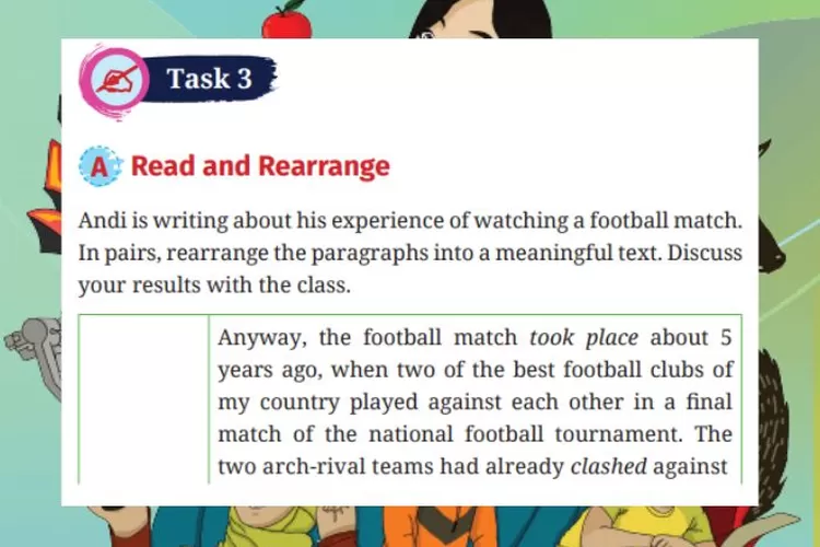 Bahasa Inggris kelas 10 halaman 34-36 Chapter 2 Task 3 Bagian A dan B Kurikulum Merdeka: Arrange the paragraphs into a meaningful text and guess the meaning of words or phrases