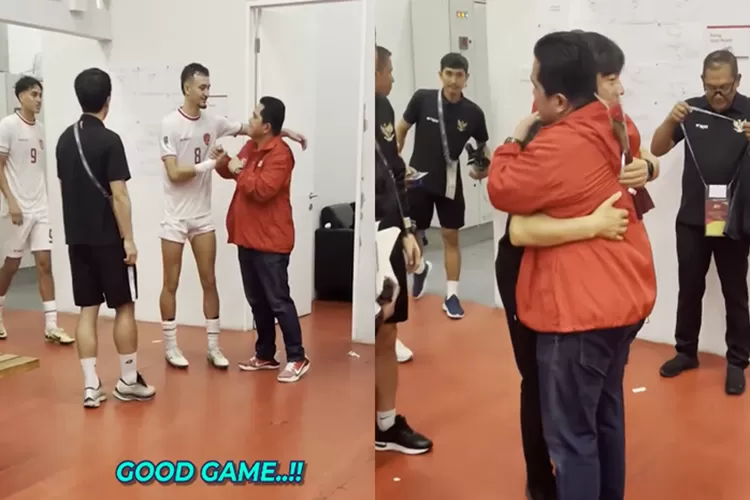 Erick Thohir mengucapkan selamat kepada pemain Timnas Indonesia usai menang atas Filipina (Instagram @erickthohir)