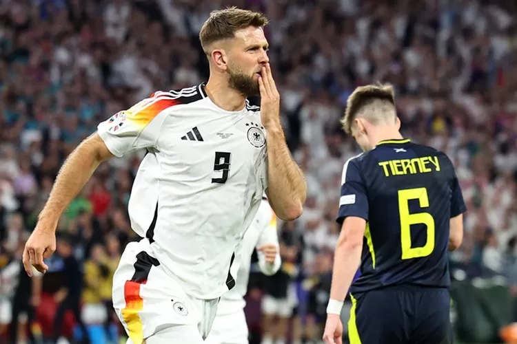 Niclas Fullkrug mencetak gol untuk Jerman ke gawang Skotlandia (UEFA Euro 2024)