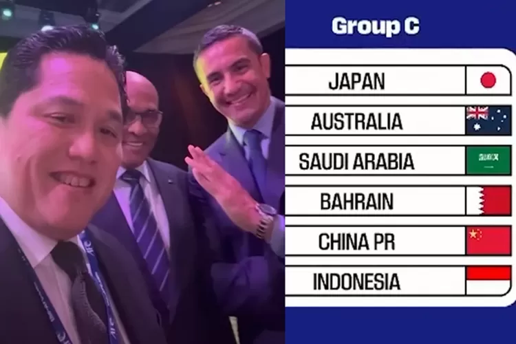 Ketua PSSI Erick Thohir saat menghadiri acara drawing babak ketiga Kualifikasi Piala Dunia 2026 Zona Asia (Instagram @erickthohir)