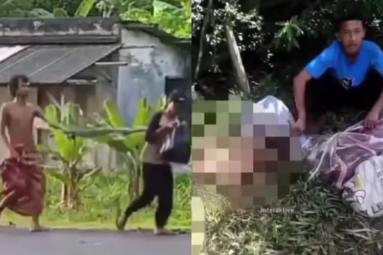 Viral Video Detik-Detik ODGJ Sebelum Mutilasi Korban di Garut. (X/@dhemit_is_back)