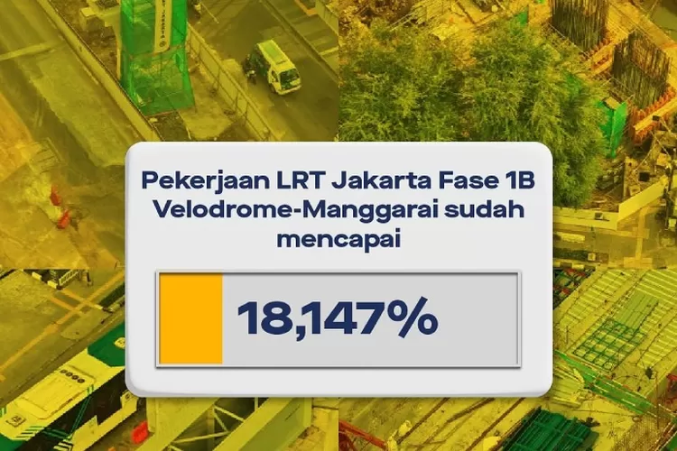 Progres pembangunan LRT Jakarta Fase 1B Velodrome-Manggarai. (Instagram @ditjenperkeretaapian)