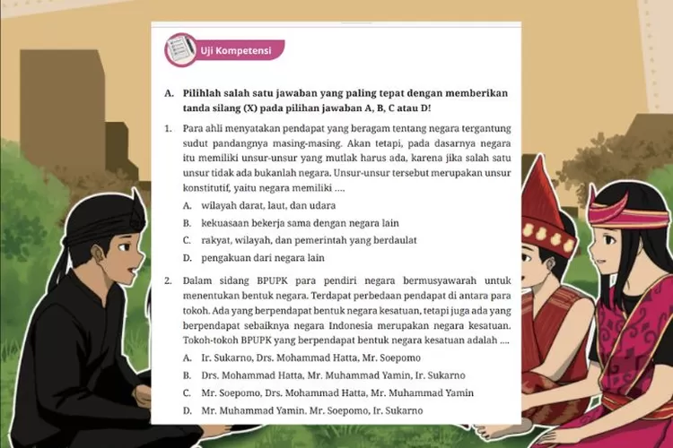 Pendidikan Pancasila kelas 7 halaman 174-176 Uji Kompetensi Bab 5 Kurikulum Merdeka: Wilayah Negara Kesatuan Republik Indonesia