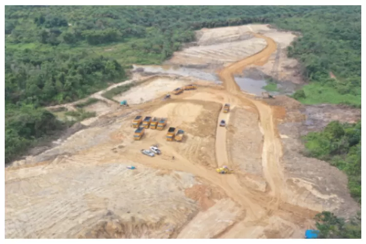 Ilustrasi - progres pembangunan Jalan Tol Lingkar Pekanbaru, menampilkan pembebasan lahan untuk seksi 1 dan 2 di Kabupaten Kampar.
