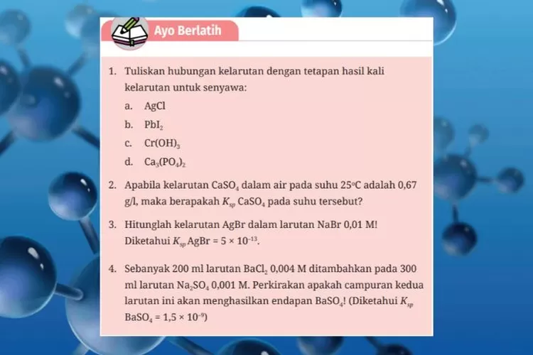 Kunci Jawaban Kimia Kelas 12 Halaman 38 Ayo Berlatih Kurikulum Merdeka ...