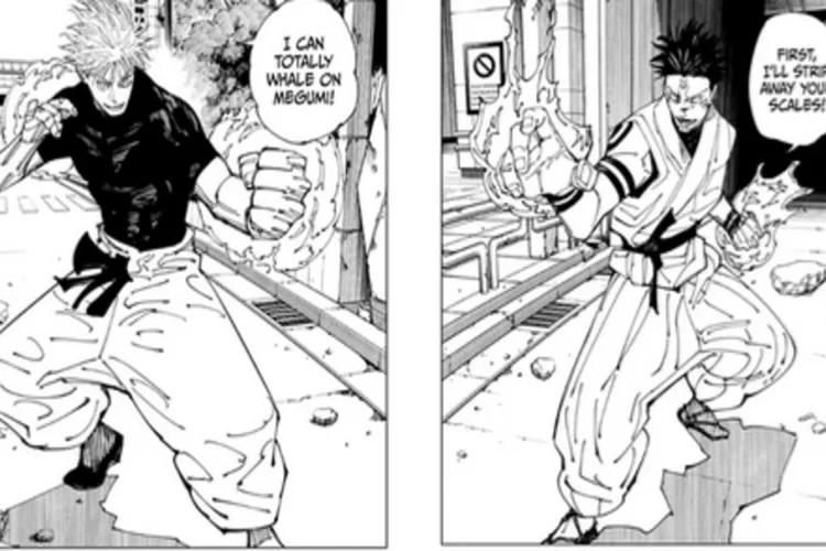 Gojo Satoru vs Sukuna sempat tersaji di manga Jujutsu Kaisen (Foto: Gorajuara/ Twitter/ @alvinlaurentt)