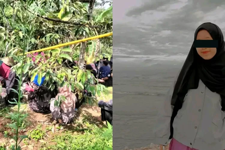 Acara tahlilan digelar di TKP pembunuhan abg perempuan di Tasikmalaya (Foto: Gorajuara/ Kolase Facebook Putri Adillah Dinanty dan Wiwin Dewin Wntrsh)