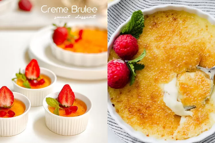 Resep Creme Brulee ala Chef Devina Hermawan yang dibuat tanpa media torch. (Gorajuara/ Instagram.com/@saltandbaker, @aulianats)