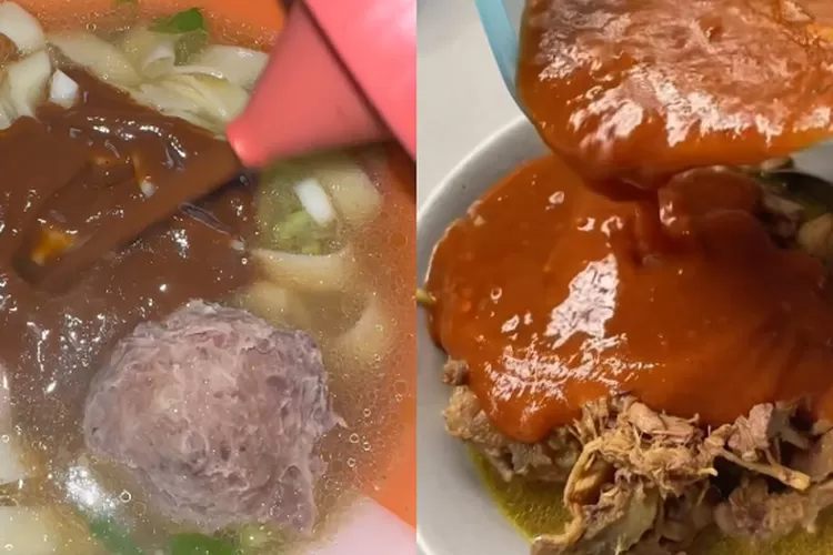 Resep sambal bawang khas Tasikmalaya untuk sajian berbagai macam bakso (foto : Kolase tangkapan layar Instagram.com/@futuh_n, Instagram.com/@baso.titasik)
