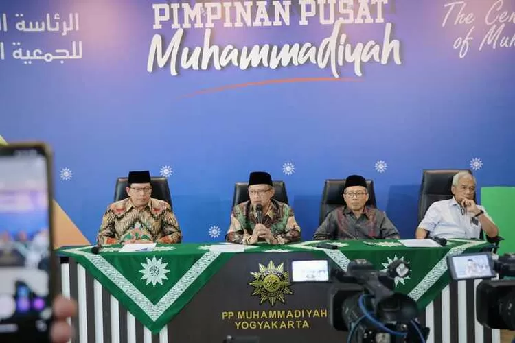 konferensi pers Muhammadiyah tetapkan 1 ramadhan 1445 H (muhammadiyah.or.id)