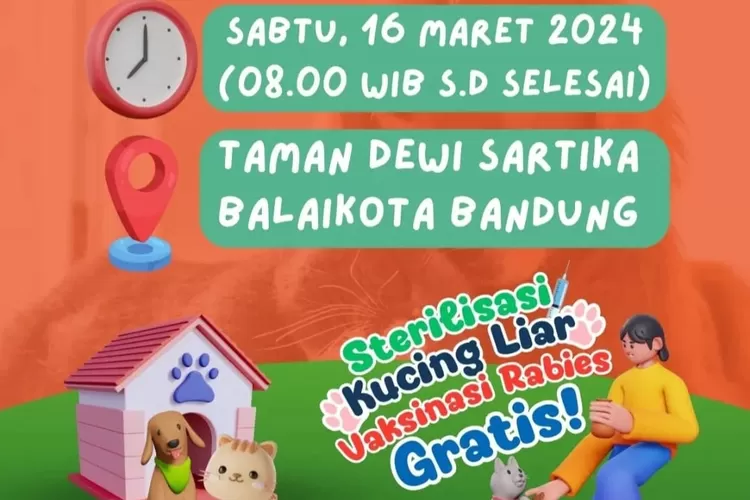 Vaksin Rabies dan Sterilisasi Kucing Liar (Diskominfo Kota Bandung)
