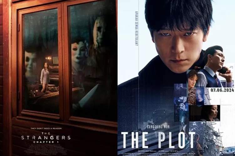 Dua film seru, The Strangers Chapter 1 dan The Plot mulai hari ini serentak tayang di bioskop (Gorajuara.com/Kolase Fifth Element Production/Zip Cinema/via Cinema XXI)