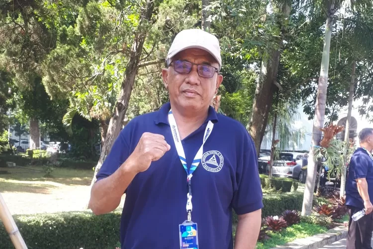 Rakernas AKSI 2024 di Bandung, Kepala Sekolah SMAN 5 Kepulauan Sula Maluku Utara, Ajid Abdurohim (GoraJuara.com )