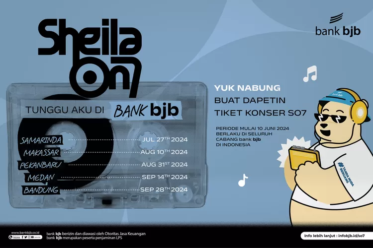 Nabung di bank bjb, Bisa Dapat Tiket Konser Sheila On 7 &lsquo;Tunggu Aku di Special Tour 2024&rsquo; (Dok: Humas bank bjb)
