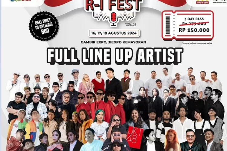 Jangan Ketinggalan! Rundown Konser RI Fest 2024 di JIExpo Kemayoran