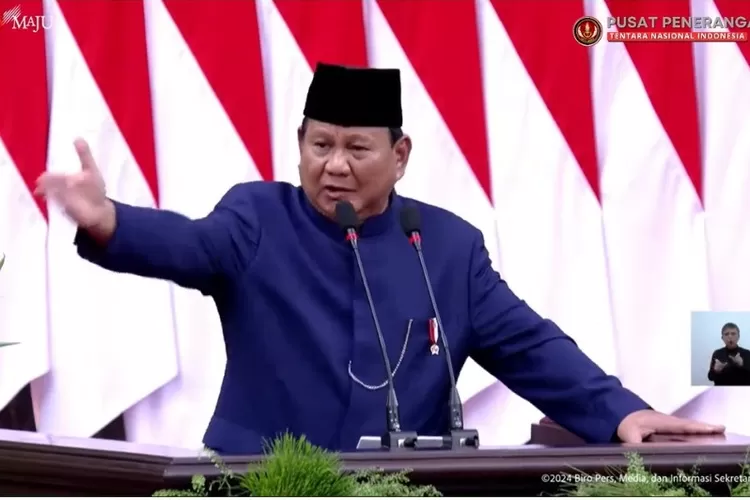 Pidato Pertama Presiden Prabowo Subianto (GoraJuara.com/ tangkapan layar https://www.youtube.com/@PuspenTNI)