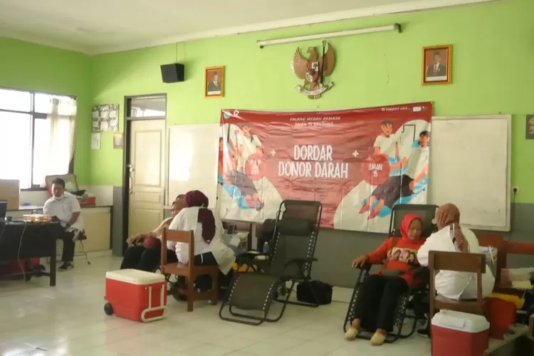 AKSI donor darah PMR SMAN 15 Bandung (GoraJuara.com/dok AKSI)