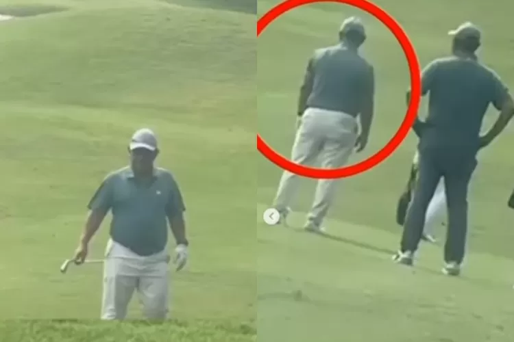 Kepala BGN Dadan Hindayana diduga main golf di tengah pemberitaan soal bencana di Sumatera (Foto: Gorajuara/ Kolase tangkap layar Instagram @lambegosiip)